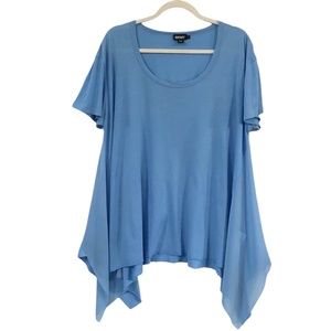 DKNY Blue Oversized Tunic Top S